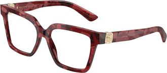 Dolce & Gabbana Optical Frame - Dames - Brillen - Rood - 53 MM - Accessoires