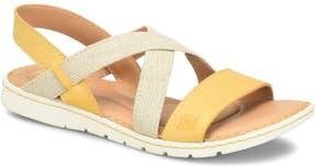 B&oslash;rn Barbe Strappy Sandal in Yellow Combo at Nordstrom Rack, Size 10