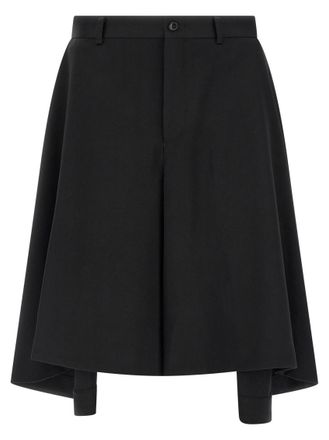 Comme Des Gar&ccedil;ons Black Extra Loose Leg Bermuda Shorts