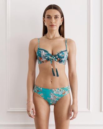 Aqua Blu Australia Crawford Bikini Top in Sirene at Nordstrom, Size Xx-Large