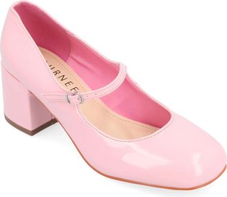 Journee Collection Okenna Pump Pink Faux Leather Mary Jane HAWK277