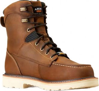 Ariat Mens Rebar Lift 8 Waterproof Composite Toe Boots In Brown