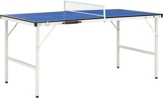 vidaXL Tavolo da Ping Pong con Rete 5 Piedi 152x76x66 cm Blu - Vidaxl