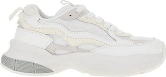 Emporio Armani Mesh sneakers with leather details Woman 36