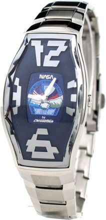 Chronotech Mens Nasa Shuttle Mir Chronograph Watch - Navy Silver Steel - One Size