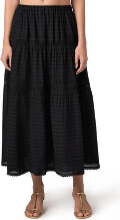 Paige Andres Tiered Maxi Skirt in Black at Nordstrom, Size Xx-Small