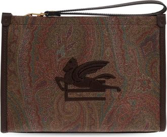 Etro Clutch met patroon - Dames - Clutches - Veelkleurig - ONE Size - Katoen - Tassen