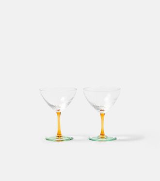 NasonMoretti Set of 2 glass cocktail glasses