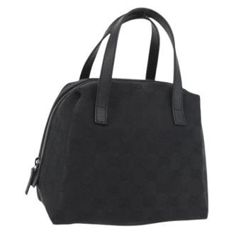 Gucci Pre-owned Handbags, female, Black, Size: ONE SIZE Pre-owned Vintage GG Canvas Hand Bag