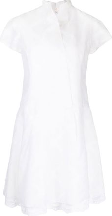 Shiatzy Chen lace-underlay cotton dress - women - Cotton/Polyamide/Polyester - 40 - White