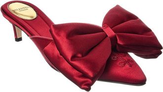 Valentino Yolande Bow 45 Satin Mule