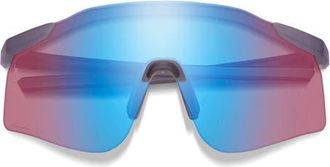 Smith Defy 135mm ChromaPop Polarized Shield Sunglasses in Meteorite Crystal /Rose Blue at Nordstrom