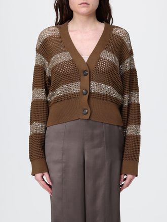 Brunello Cucinelli Cardigan a righe in cotone Brunello Cucinelli