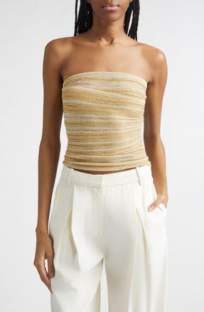 Missoni Ruched Metallic Tube Top in Gold Tones at Nordstrom, Size 10 Us