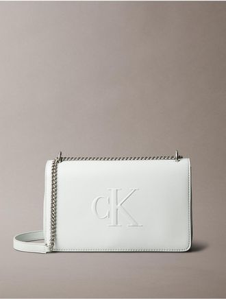 Calvin Klein Womens Sculpted Impression Crossbody Bag - Green
