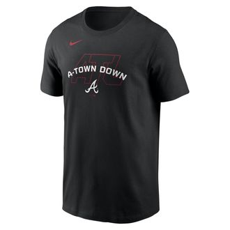 Nike Atlanta Braves Fashion Nike Mens MLB T-Shirt in Black | N19900AAW-19Z