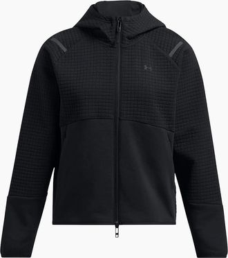 Under Armour Womens Full-Zip Long Sleeve Sweatshirt - Black - Size: 12