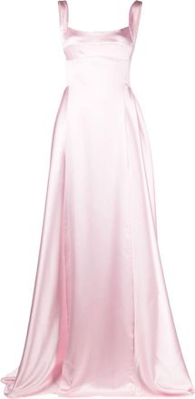 Atu Body Couture V-back satin gown - women - Polyester - L - Pink