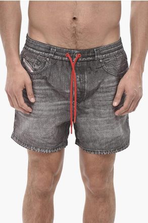 Diesel Denim-Effect Nylon Swim Boxers BMBX-NICO size Xxl