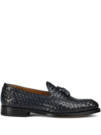 Doucal's woven leather loafers - men - Calf Leather/Leather/Calf Leather - 44.5 - Black