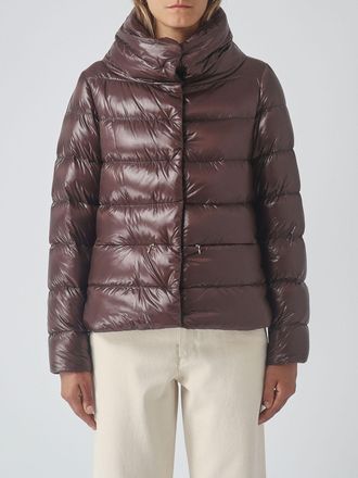 Herno Short Quilted Ultralight Nylon Down Jacket with High Neck and Drawstring