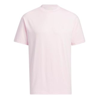 adidas neo Solid Color Round Neck Sports Short Sleeve Clear Pink T-Shirt HS6815