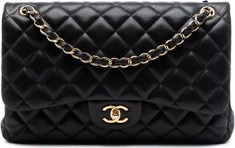 Chanel Pre-owned Double Flap Schoudertas - Dames - Vintage Schoudertas - Zwart - ONE Size - Leer - Vintage