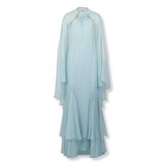 Retrof&ecirc;te Maxi Dresses, female, Blue, Size: L Lirael Chiffon Dress