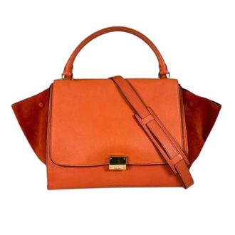 Celine Pre-owned Handbags, female, Orange, Size: ONE SIZE Pre-owned Trapeze Handbag