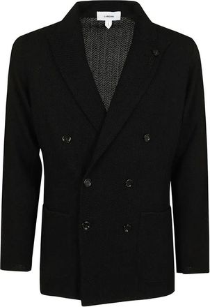 Lardini Double Breasted Jacquard Knitted Jacket