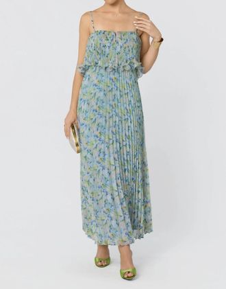 Astr Makennah Maxi Dress In Blue Green Floral