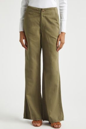 Veronica Beard Kasey Wide Leg Pants in Army at Nordstrom, Size 00