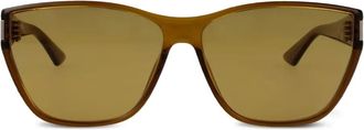 Saint Laurent Eyewear Occhiali da sole oversize - Marrone