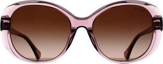 Ralph Lauren RA5335U 611813 glanzend transparant violet gradi&euml;nt bruin zonnebril