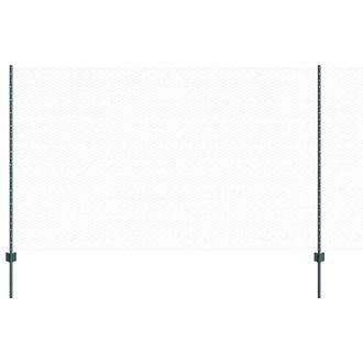 Berkfield Home Fence Posts 5 pcs U-Channel Green 140 cm Steel, Hexagon Fence Gre