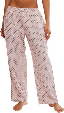 Free People Be Mine Pajama Pants in Pink at Nordstrom, Size X-Small