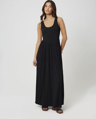 Brave Soul Vestito midi svasato senza maniche nero