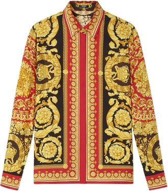 Versace Barocco Zijden Overhemd - Dames - Overhemden - Veelkleurig - M - Overhemden