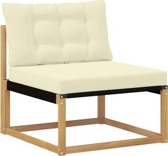 vidaXL Sof&aacute; Intermedio De Exterior Blanco 79 X 83 X 73 Cm Acero Vidaxl