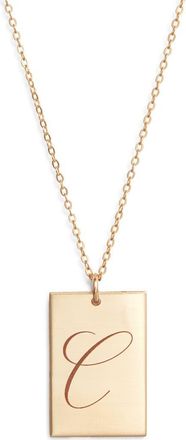 Set & Stones Stella Initial Pendant Necklace in Gold /C at Nordstrom
