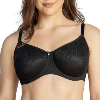 Affinitas Pearl Non-padded Seamless Minimizer Bra in Black at Nordstrom, Size 38Ddd