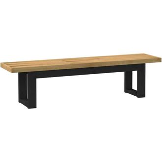 vidaXL Banco Comedor Noain Patas Forma U Madera Maciza Pino Vidaxl
