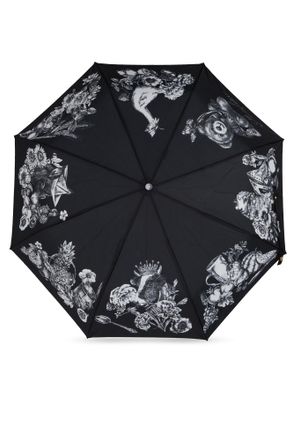Moschino Folding Umbrella, Unisex, Black