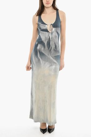 Diesel Maxi Vestito M-IDELLE a Coste Effetto Metallizzato Diesel