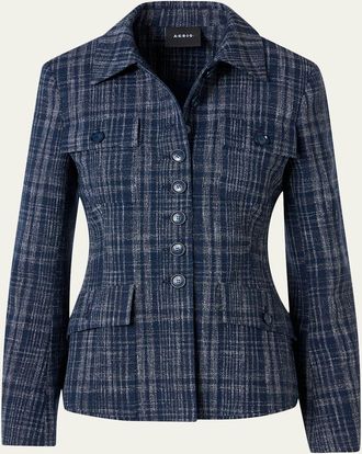 Akris Delia Buttoned Tweed Jacket
