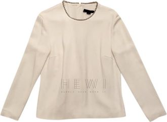 Alexander Wang Ecru Embellished Collar Top Size XS