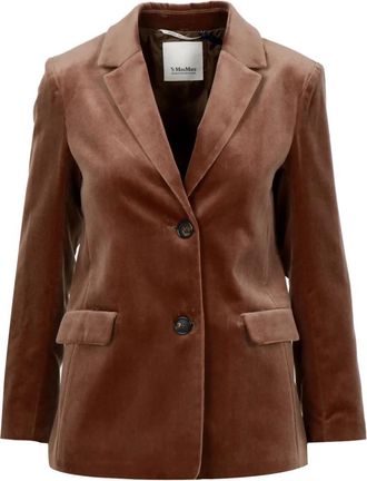 Max Mara Single-breasted Jasje - Dames - Blazers - Bruin - S - Jassen