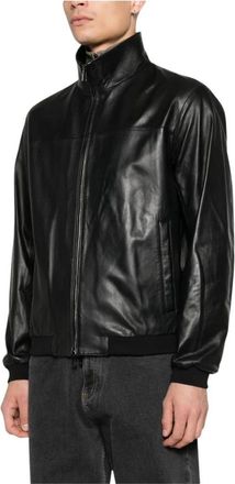 Emporio Armani Glove Lamb Nappa Blouson - Heren - Leren en Su&egrave;de Jassen - Zwart - XL - Leer - Jassen