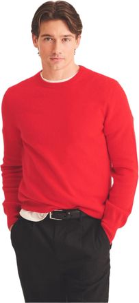 Naadam Mens The Original Cashmere Crewneck Sweater, Tomato Red, XXL