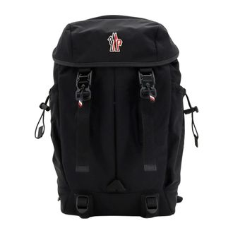 Moncler Mochila con ribete de piel - Bags - Hombre - Negro - ONE SIZE